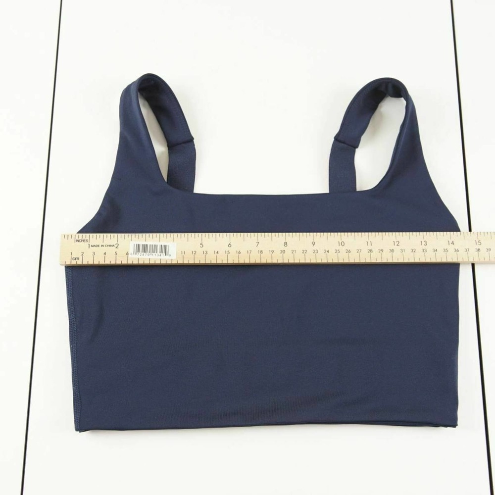 HereAfter Navy Blue Earth Sports Bra Womens Sz L Adjustable Straps